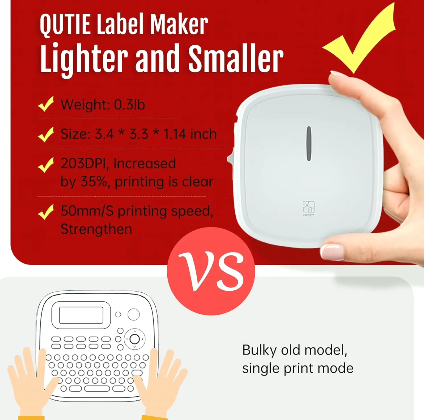 Portable Wireless Label Maker with Built-in Cutter