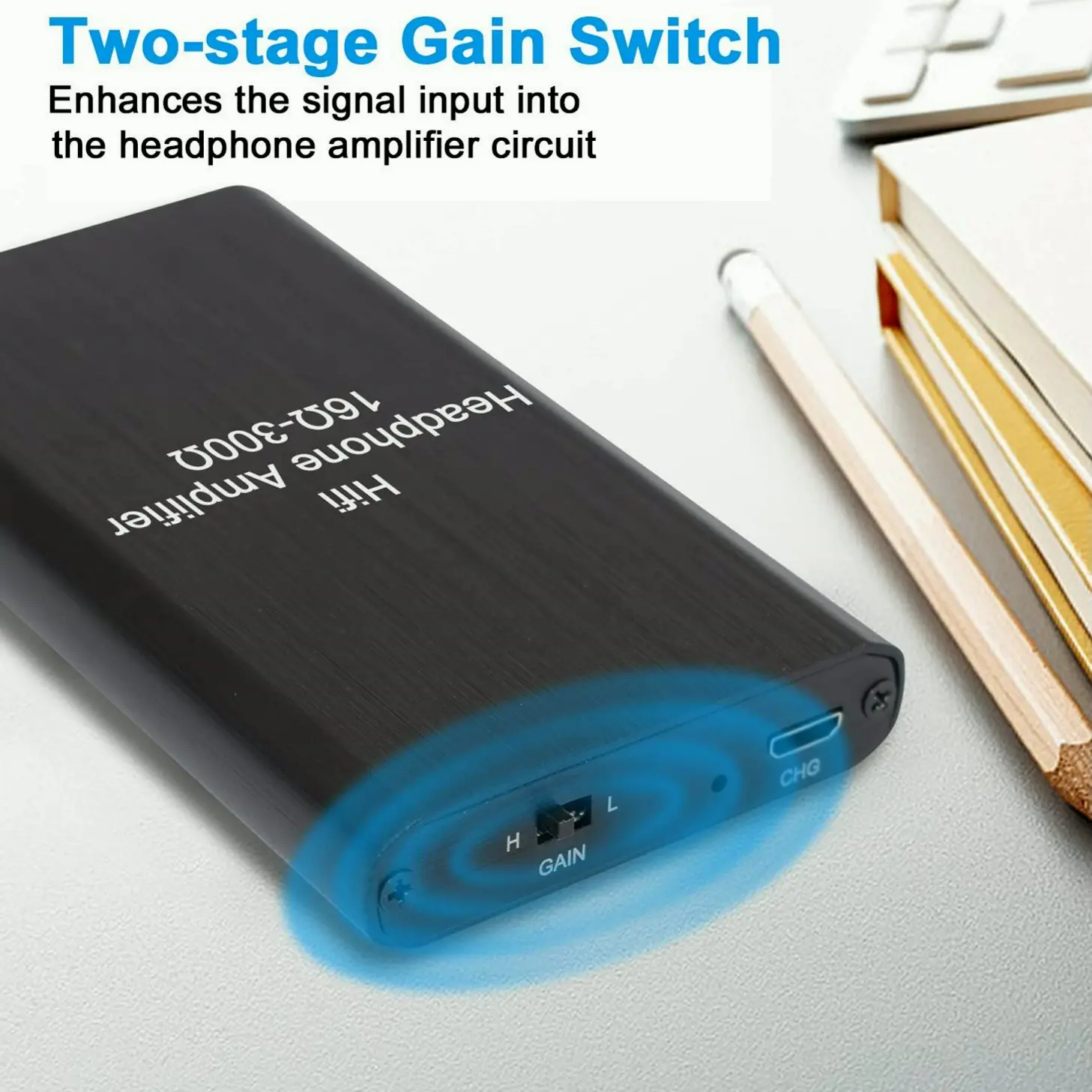 Portable 3.5mm Stereo Dual-Output Headphone Amplifier
