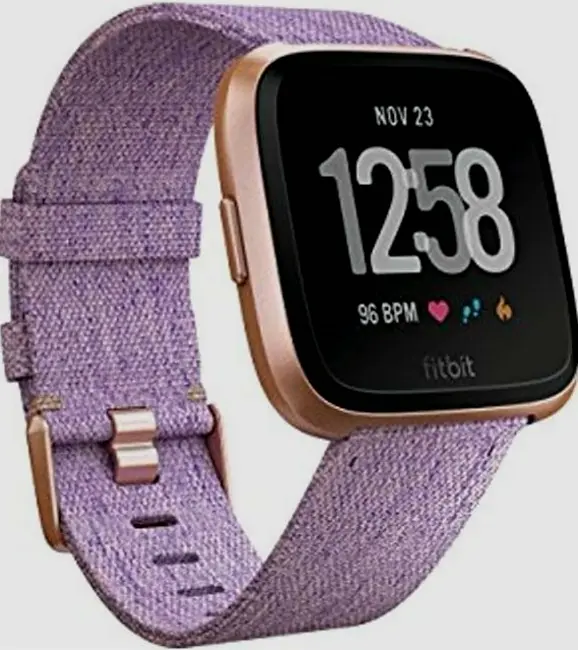 Fitbit Versa Edition Watch, Lavender Fabric, Single Fit