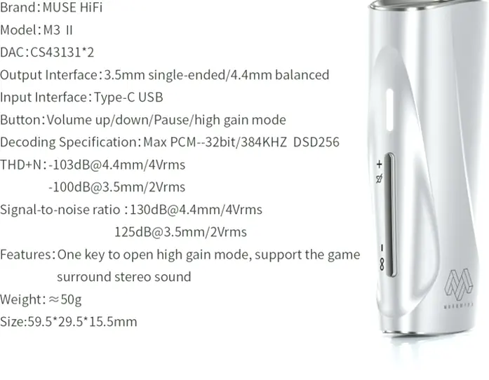 Hi-Fi M3 Dual DAC Compact Amplifier