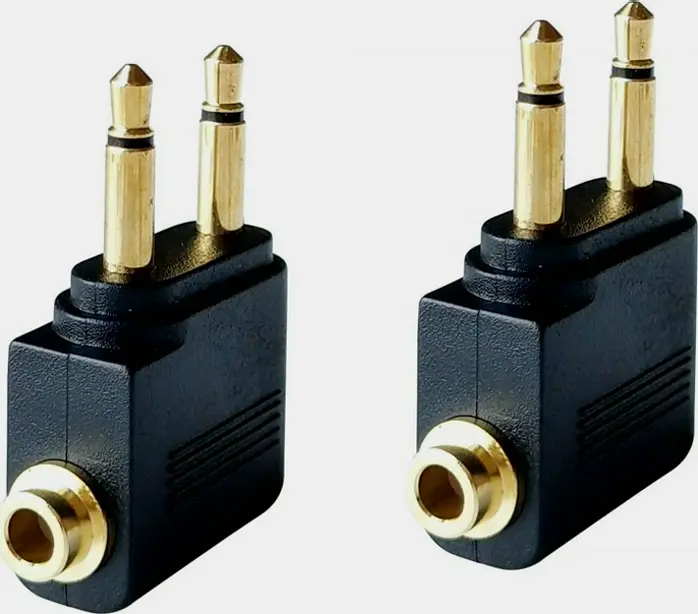 Dual 3.5mm Male to Female Audio Adapter (2 Pack)