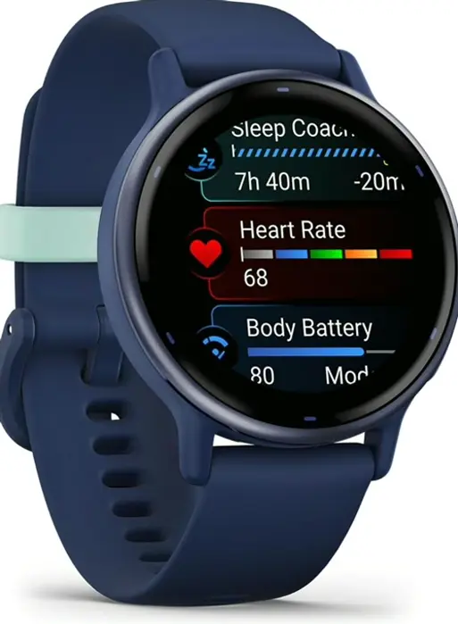 BetterPlay Garmn vivo V (Metallic Navy) Health GPS Smartwatch, Pack Bundle