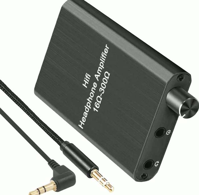 Portable 3.5mm Stereo Dual-Output Headphone Amplifier