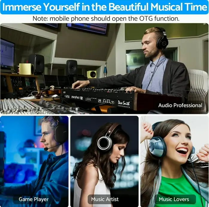 ESynic Mini Digital-to-Analog Converter Headphone Amplifier Portable Headphone AMP