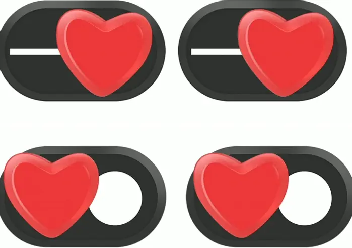 Webcam Cover Slider (Set of 4) - Heart-shaped Cover