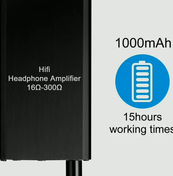 Portable 3.5mm Stereo Dual-Output Headphone Amplifier