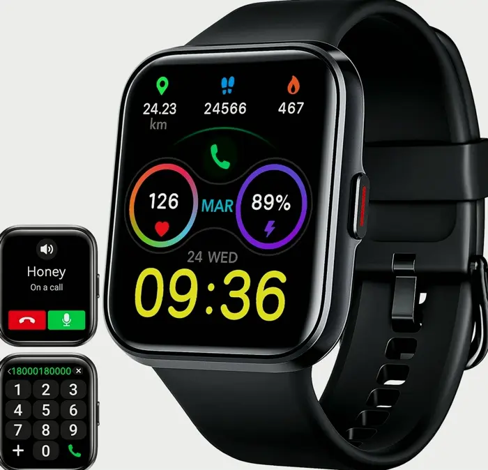 Smart Timepiece for Guys & Ladies with Alexa, Calls, Fitness Monitor, Waterproof