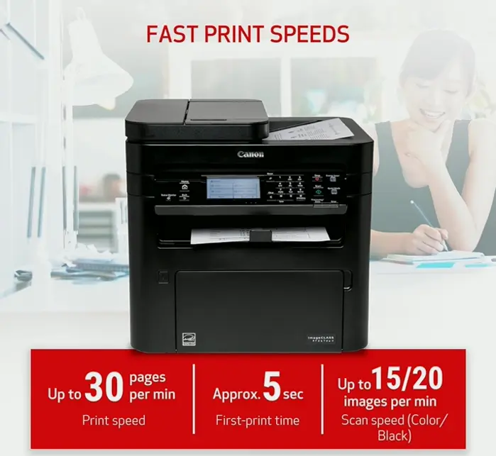 Canon's image CLASS MF267dw II - Wi-Fi Monochrome Laser Printer, Prints, Copy, Scans, Faxes