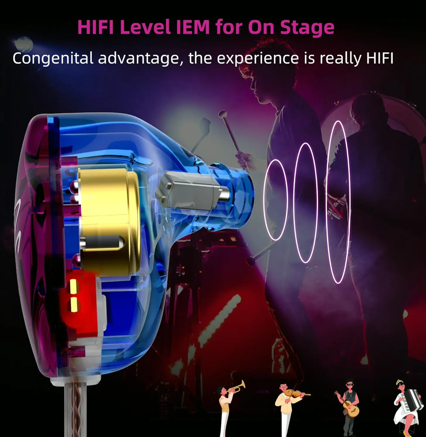 Vibrant Hybrid Earbud Earphones