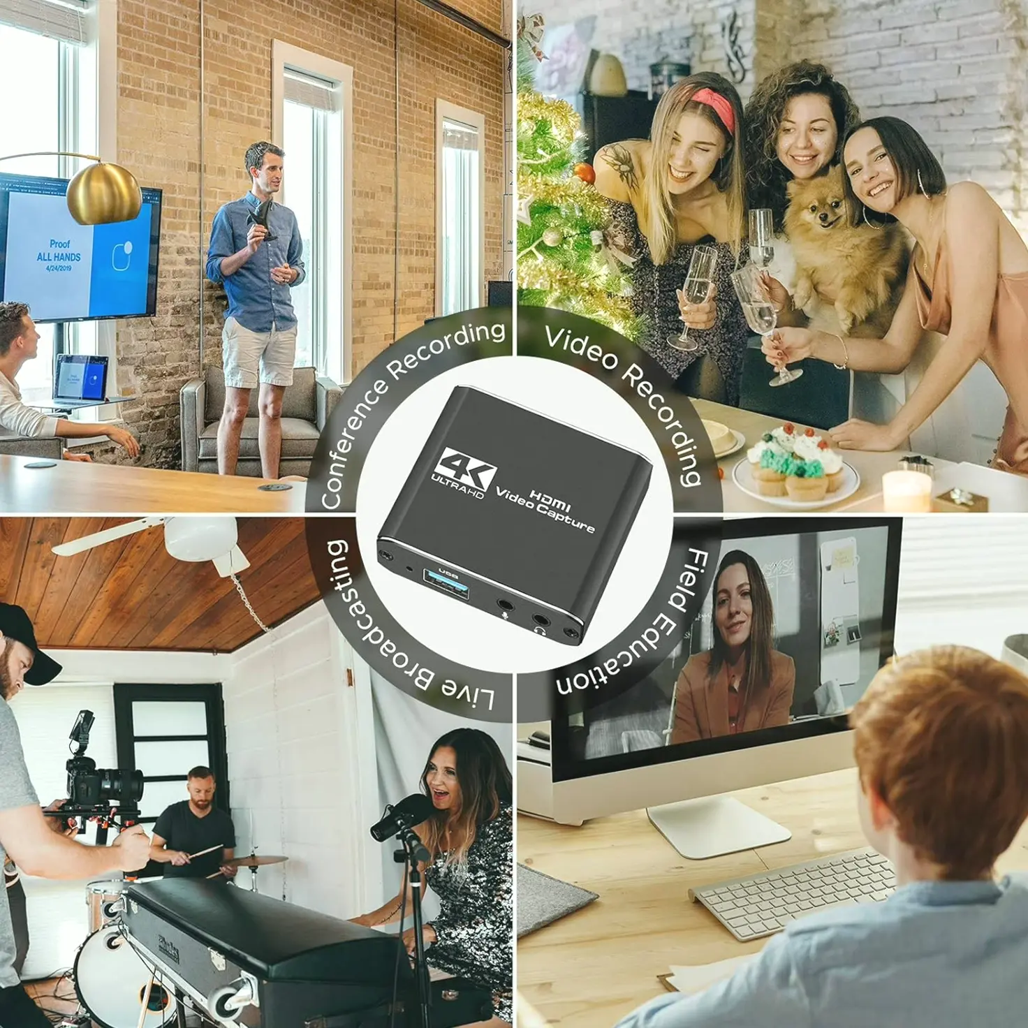 4K HDMI Audio Video Capture Device with Microphone