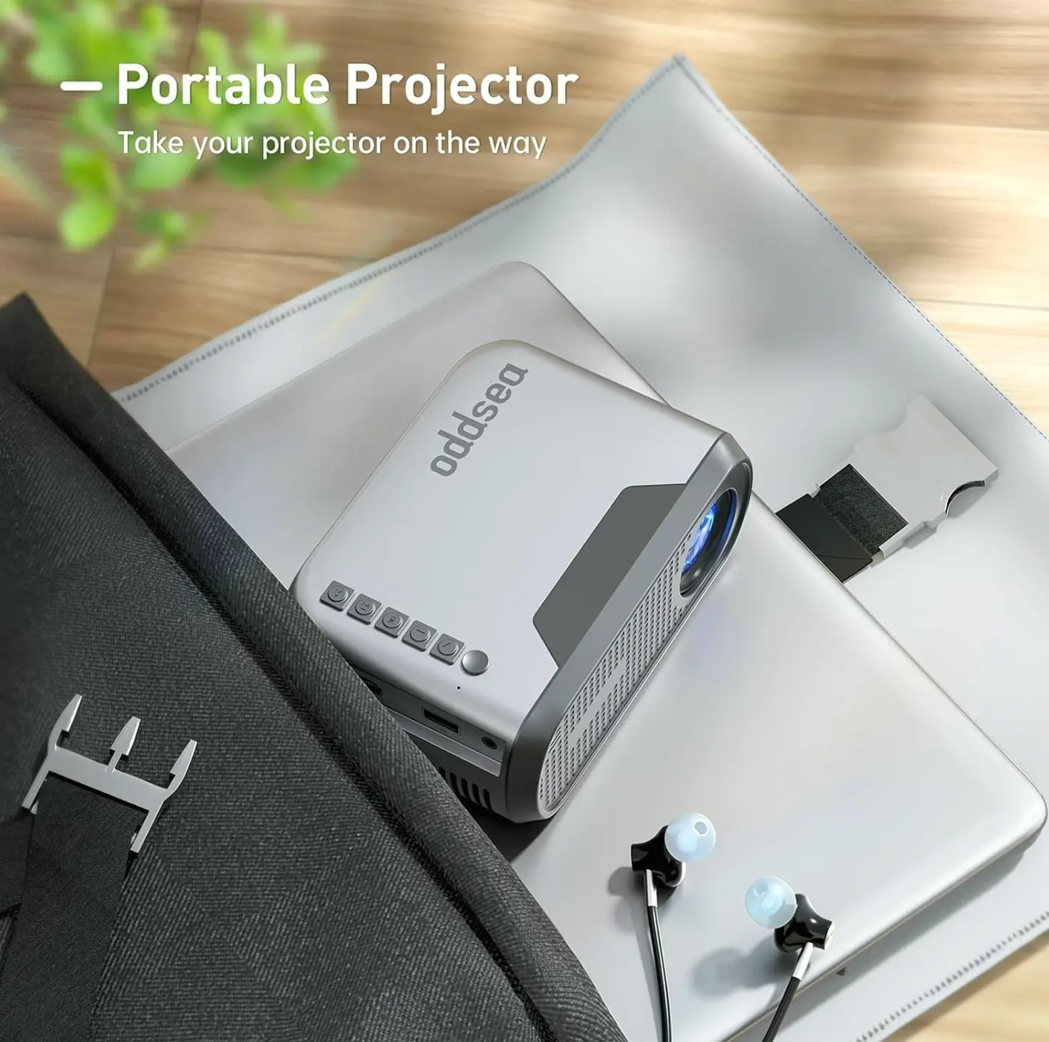 Mini Projector featuring WiFi, Portable HD Beamer ideal for Home Theater