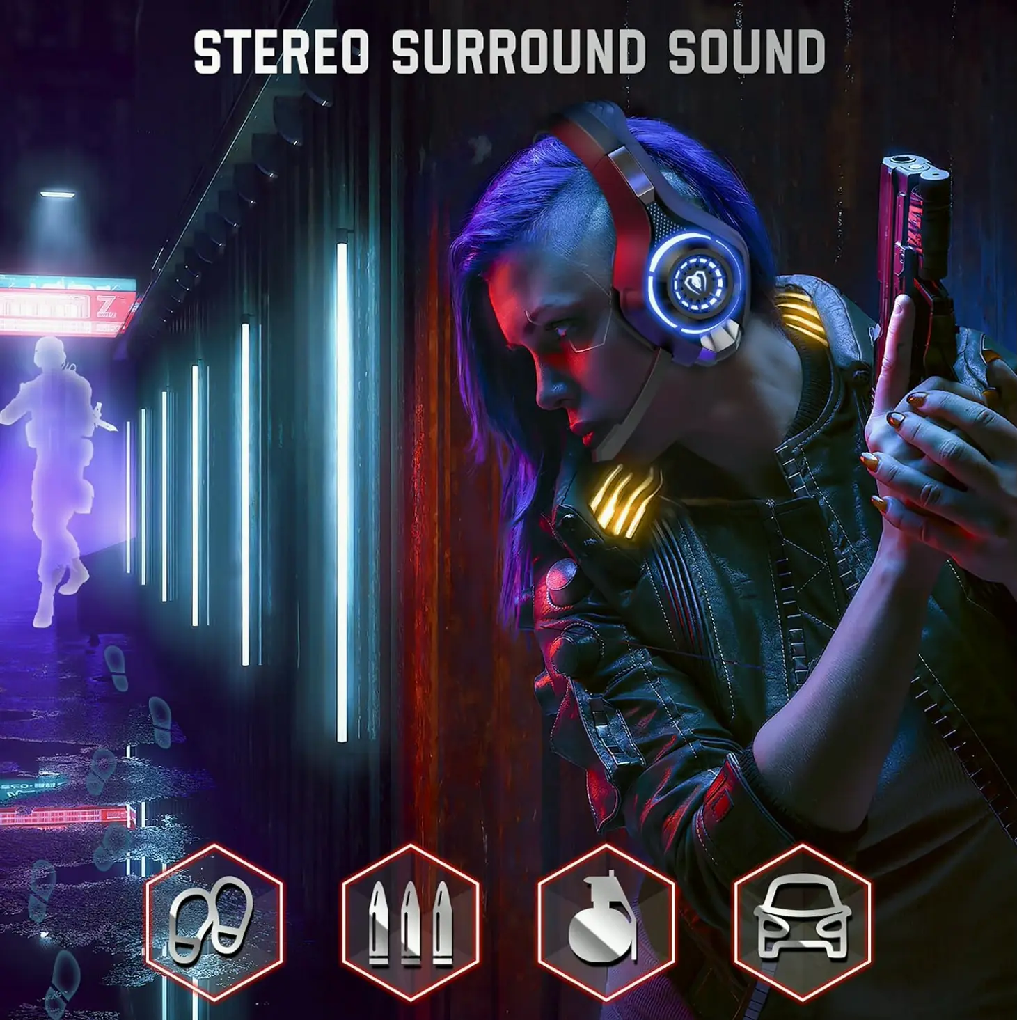 Gaming Headset for PC, Console, Mobile, Noise Canceling Mic