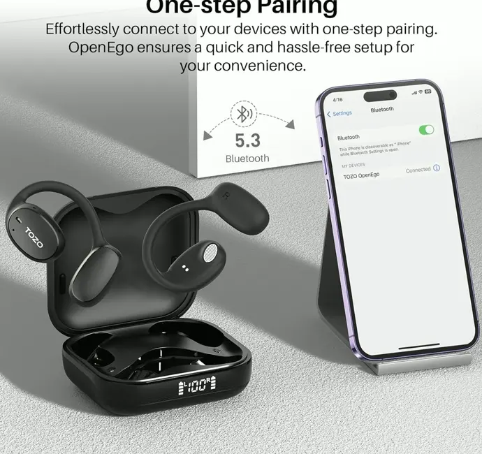 TOZO OpenEgo Wireless Earbuds with 5.3 Bluetooth