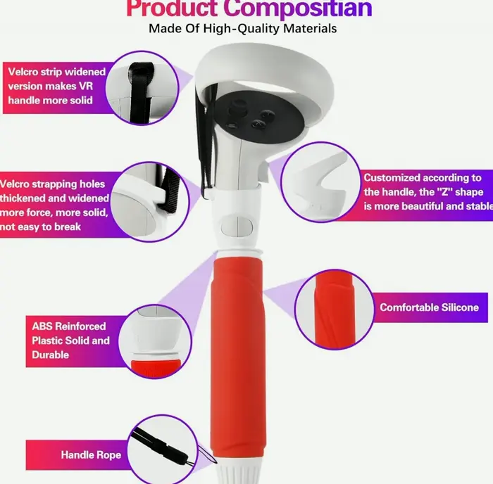 Virtual Reality Handle Extensions for Meta Quest 2