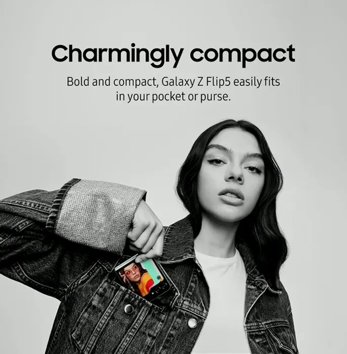Samsung Galaxy Flip5 AI Phone, 256 GB, Foldable Design