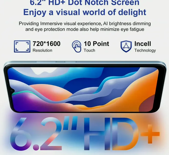 Blackview Wave 6C Android Phone, Strong Battery, Expandable RAM, Dual SIM Unclocked