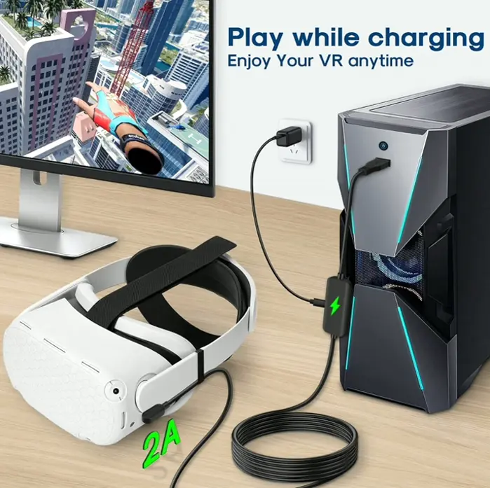16 Foot Link Cord for Oculus Quest2 and Pro Headset