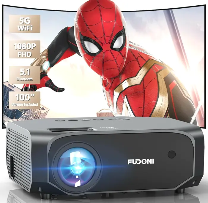 Projector 12000L with 5G/WiFi and Bluetooth 1080P/4K Support