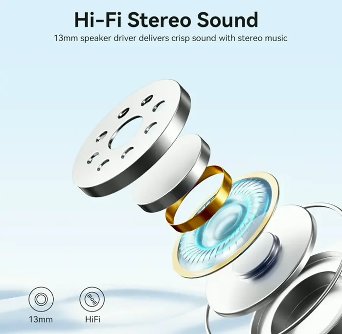 Wireless 5.3 Headphones Deep Bass Long Playtime