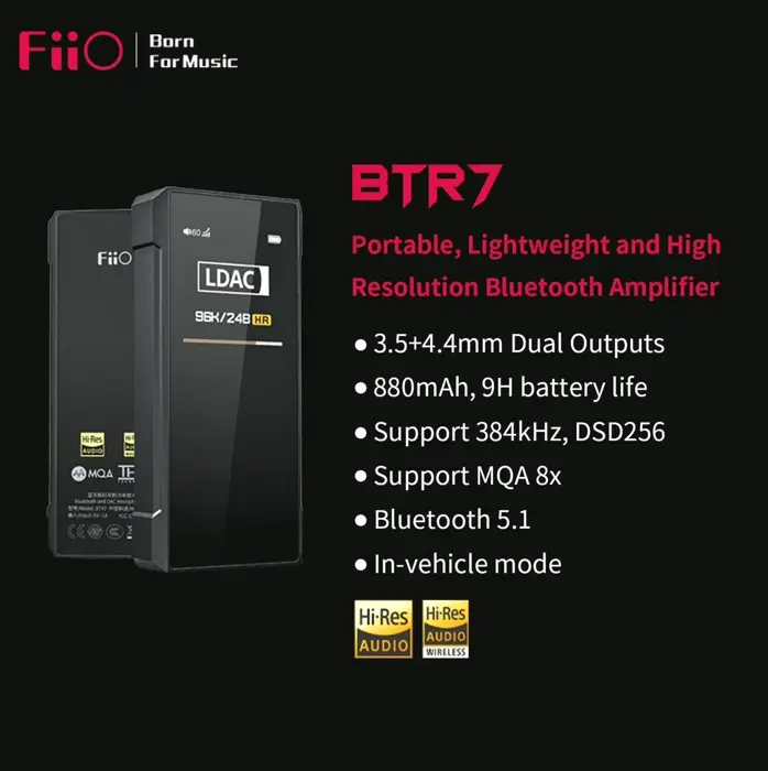 FiiO BTR7 Wireless Receiver Compact DAC Amp