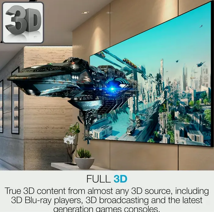 Optoma Small Gaming and Home Cinema Beamer, 1080p with 4K High Dynamic Range