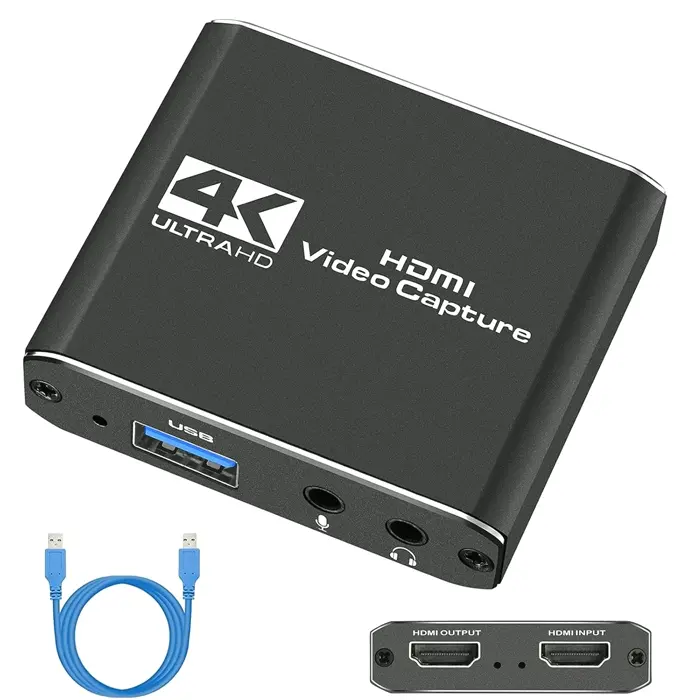 4K HDMI Audio Video Capture Device with Microphone