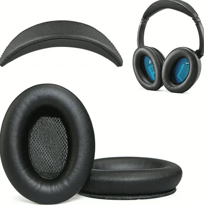 QC15 & QuietComfort 2 Replacement Ear Pads and Headband Pack, Comfortable Dark Material