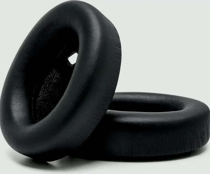 WC Thickened Ear Cushions for Sony WH Headphones | Comfortable PU Leather | Black