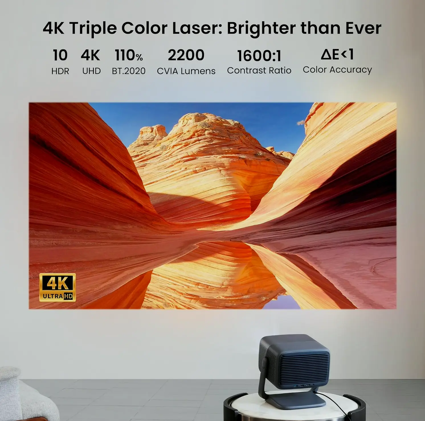 Ultra 4K Beam Projector, Smart & Portable
