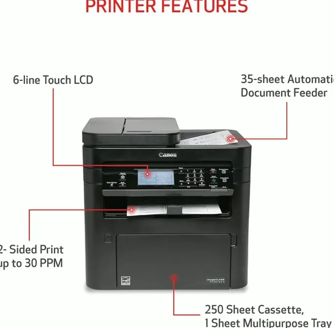 Canon's image CLASS MF267dw II - Wi-Fi Monochrome Laser Printer, Prints, Copy, Scans, Faxes