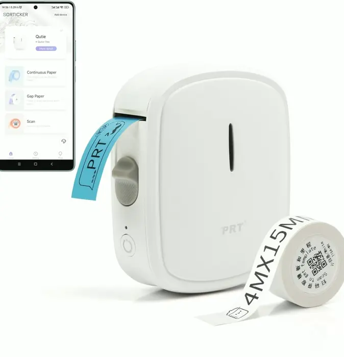 Portable Wireless Label Maker with Built-in Cutter