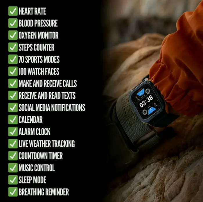 CARBINOX Watch Smart Tracker, Answer Call