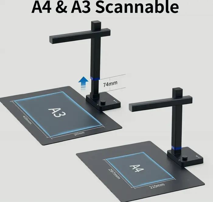 Shine Ultra Portable Document Scanner, USB Book Scanner with OCR