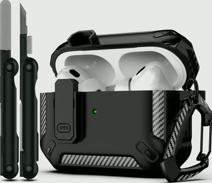 AirPods Pro 2 Cover with Cleaning Kit, Military Armor