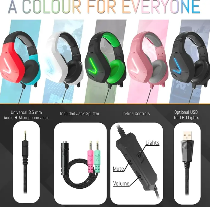 Gaming Headphones with Mic for Nintendo and Lite