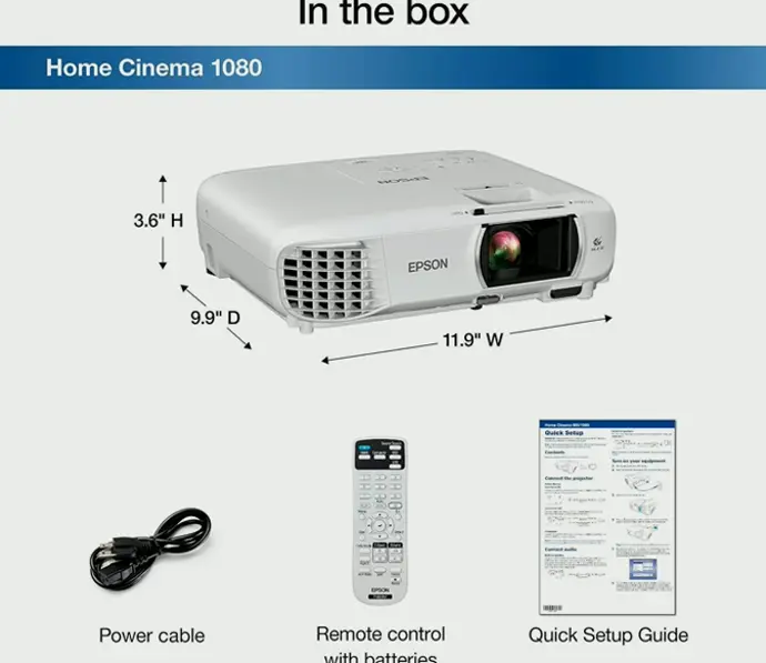 Epson's 1080p Home Cinema Display, 3400  Lumens, Dual HDMI