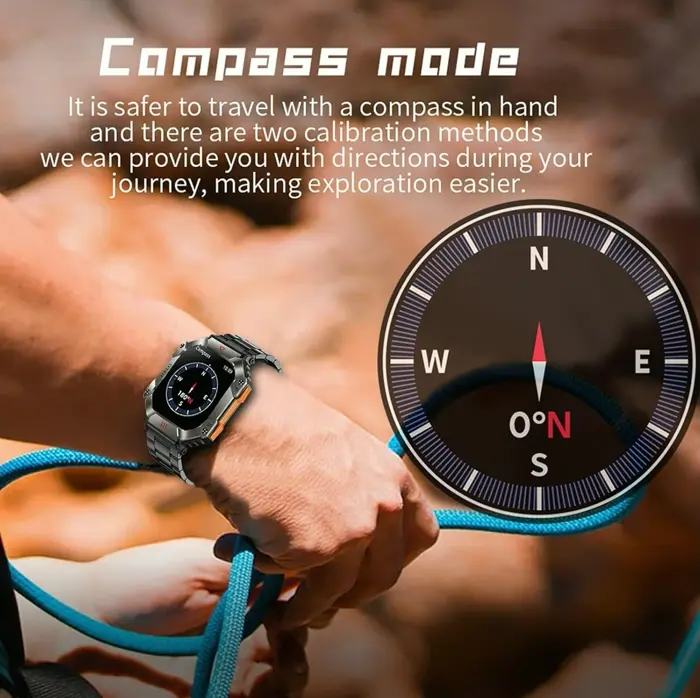 Next-Gen Army Wearable for Guys, Brand Wireless Dial Call-Handling, Big Display, Rugged Fitness Tracker, High-Capacity Battery