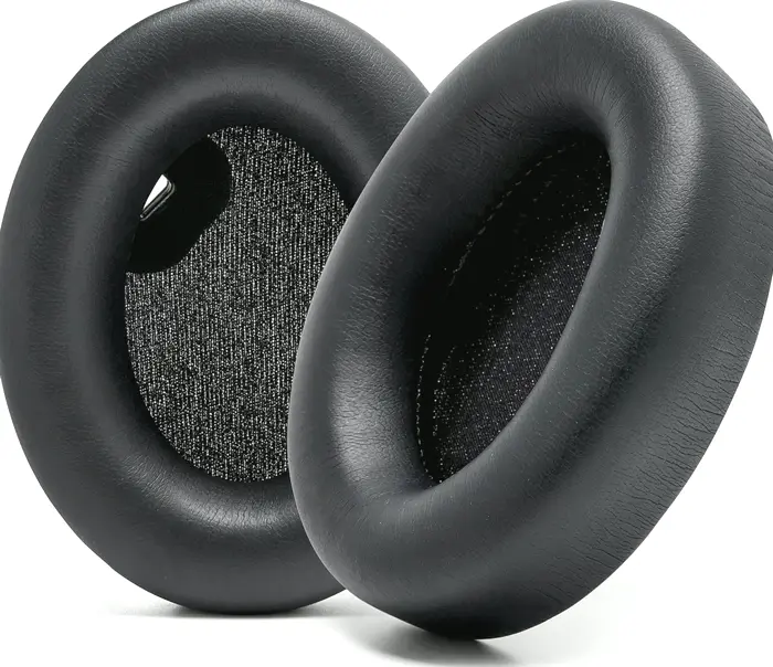 WC Thickened Ear Cushions for Sony WH Headphones | Comfortable PU Leather | Black