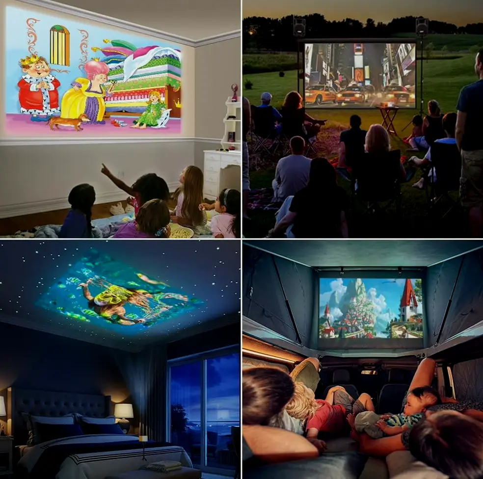 Compact Projector: Portable for Children, Outside Films