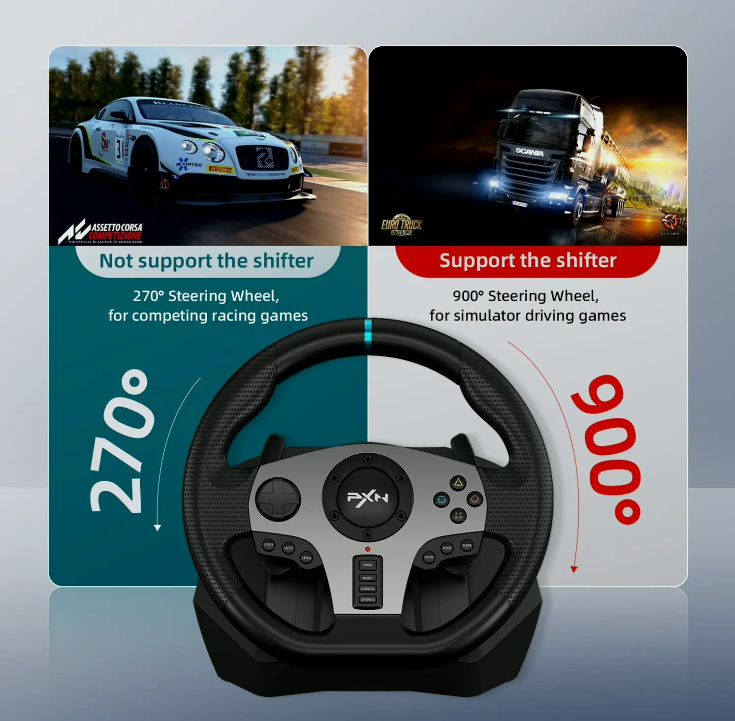 PRO Gaming Racing Wheel V9 Includes Pedal and Shifter