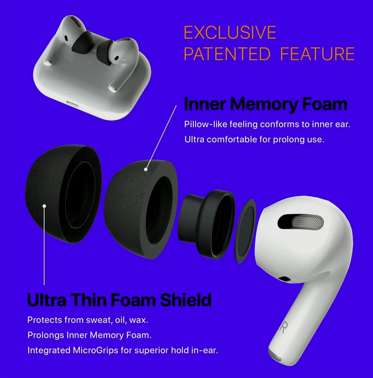 Advanced Memory Buds for AirPods Pro 1 2 - SML