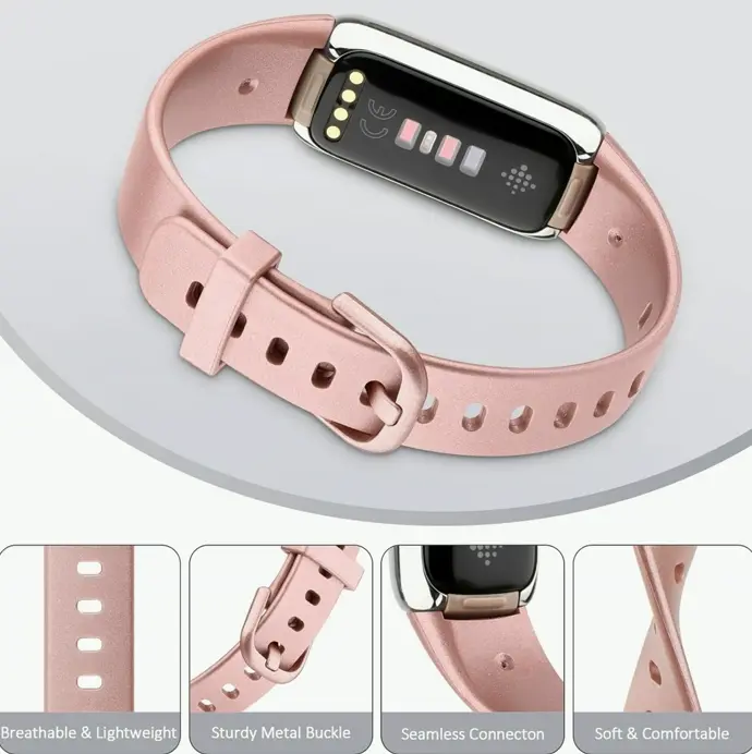 Set of 4 Straps for Fitbit's Luxe Soft Wristband