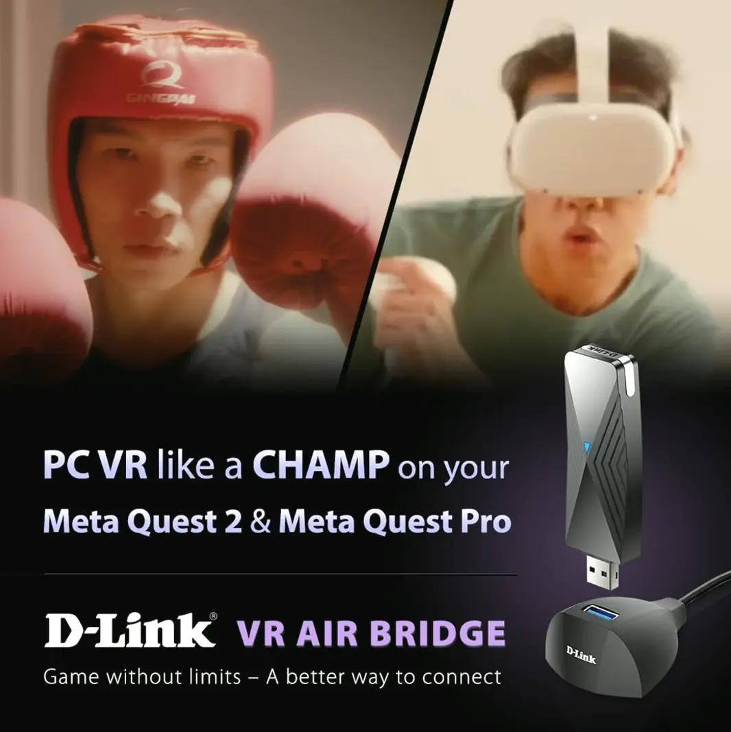 D-Link VR Adapter for Meta Quest - WiFi 6 Connection
