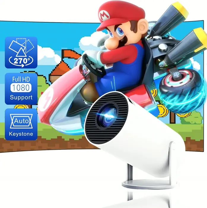 Intelligent Mini Beamer with Android TV, HD Compatible