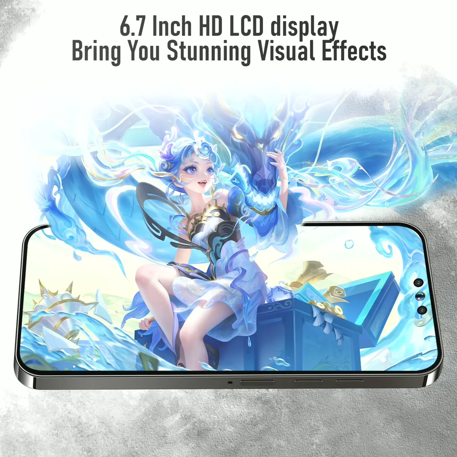 Unlocked I14 Pro Max Smartphone 8GB+256GB Mobile Device 24MP+50MP Cam 6000mAh Power 6.7-inch HD Display 4G 2 SIM