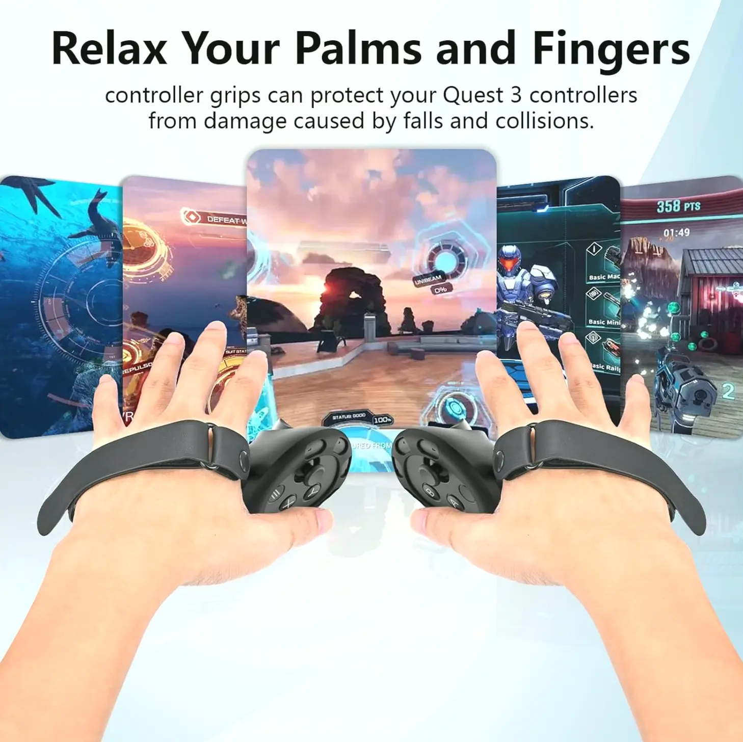 Non-Slip Handles Cover Compatible with Meta Quest 3