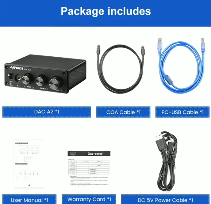 AIYIMA DAC A2 Headphone Amp with Low Treble Adjustments