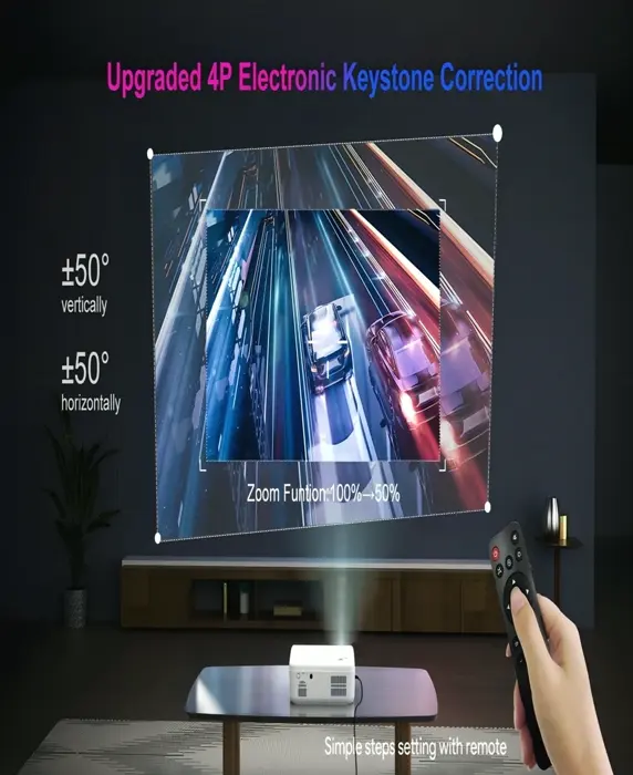 Upgraded WiFi Bluetooth 4K Device with 750 ANSI Lumens