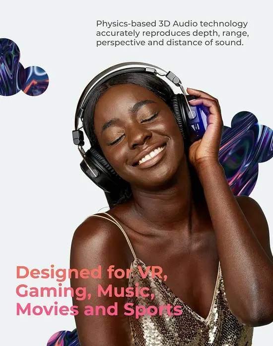 VR 360 Enhanced Bluetooth Headset, Dark