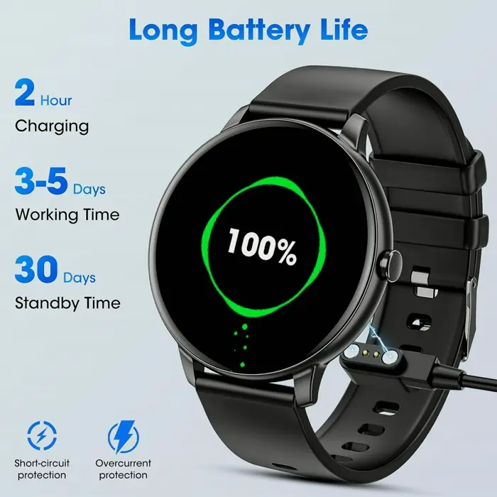 Smart Wristwatch for Guys and Ladies (Receive/Initiate Calls)